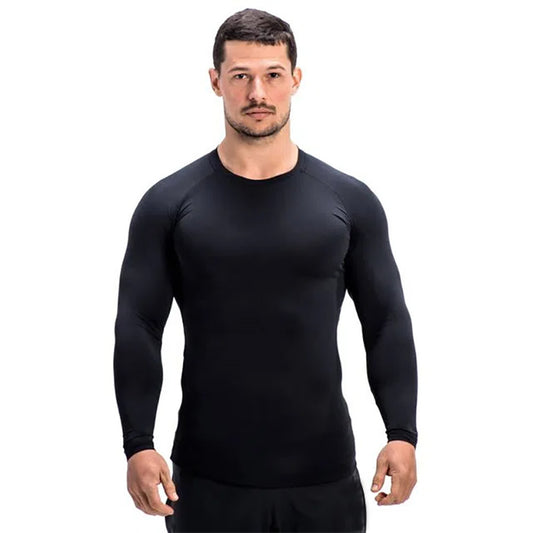 Men's High Collar Fitness Long Sleeve Tight Running