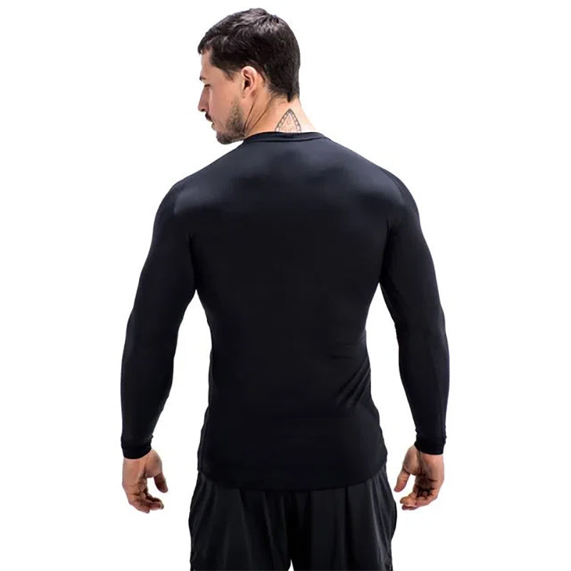 Men's High Collar Fitness Long Sleeve Tight Running