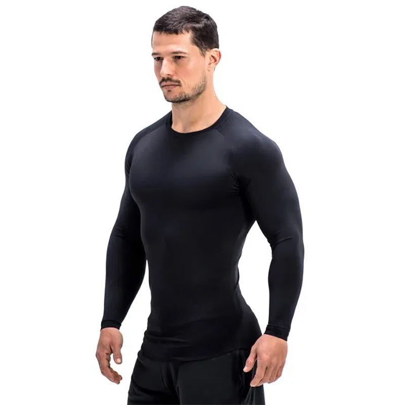 Men's High Collar Fitness Long Sleeve Tight Running