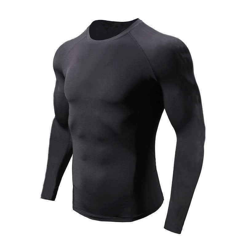 Men's High Collar Fitness Long Sleeve Tight Running