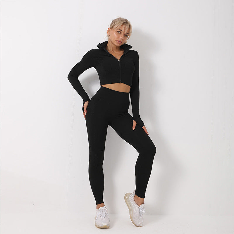 Knitted Hip Lift Elastic Fitness Sports Yoga Suit